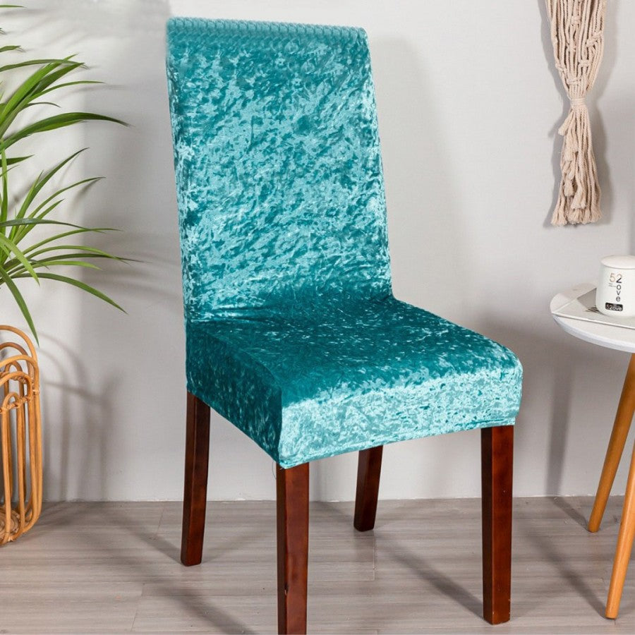 Set 6 Huse Elastice de Scaune Universale din Catifea